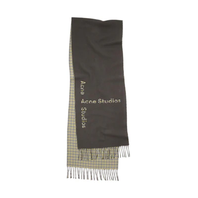 (Women) Acne Studios Logo Plaid Comfortable Scarf Women CA0202-Z79