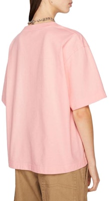 (Women) Acne Studios Loose Fit Ribbed Dropped Shoulder Crewneck Tee Women Light Pink SS24 AL0381-418 Shop (Women) Acne Studios Loose Fit Ribbed Dropped Shoulder Crewneck Tee Women Light Pink SS24 AL0381-418