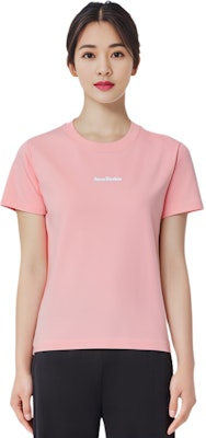 (Women) Acne Studios Loose Fit Ribbed Dropped Shoulder Crewneck Tee Women Light Pink SS24 AL0381-418 Details for (Women) Acne Studios Loose Fit Ribbed Dropped Shoulder Crewneck Tee Women Light Pink SS24 AL0381-418