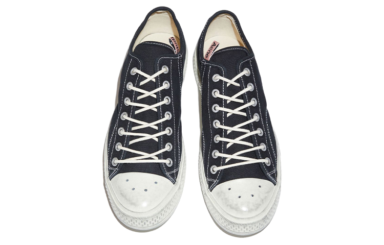 (W) Acne Studios Low-Top Canvas Sneakers 'Distressed Black' 圖 3