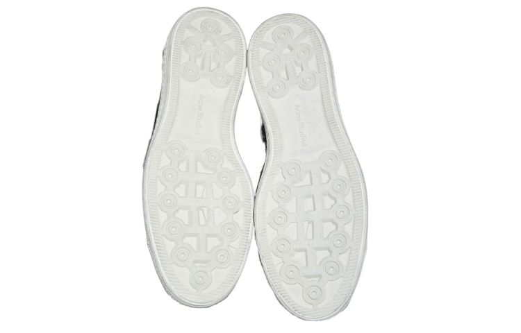 (W) Acne Studios Low-Top Canvas Sneakers 'Distressed Black' 圖 4