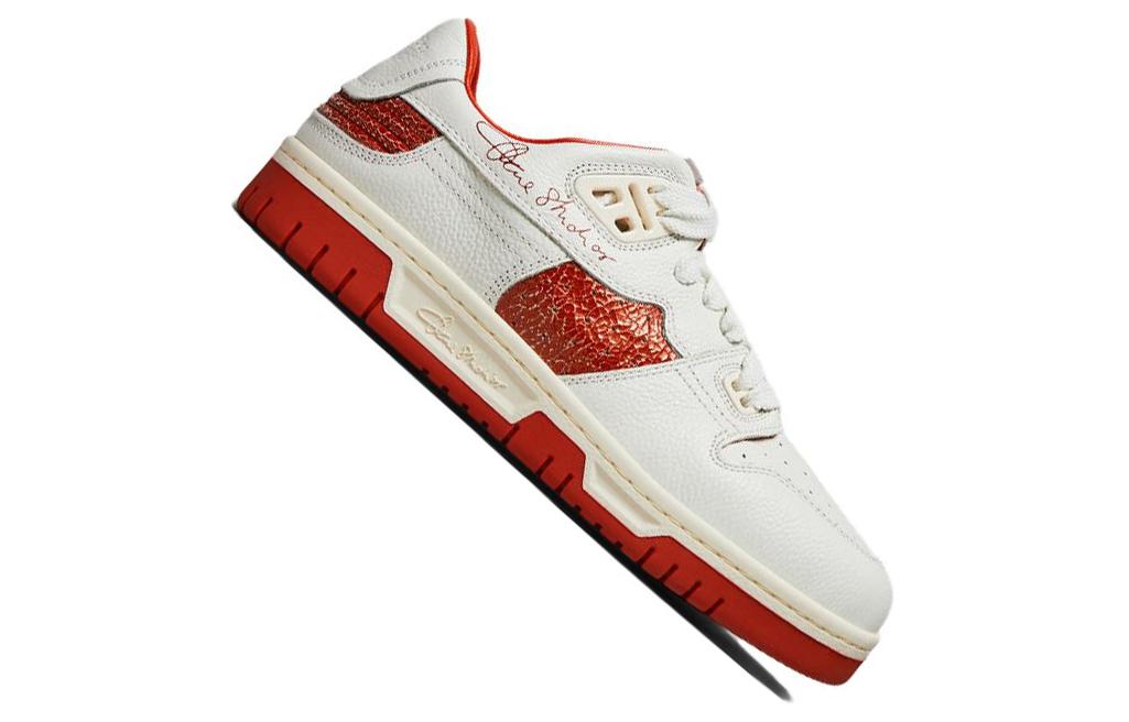 (W) Acne Studios Low-Top Sneakers 'White Orange' 圖 2