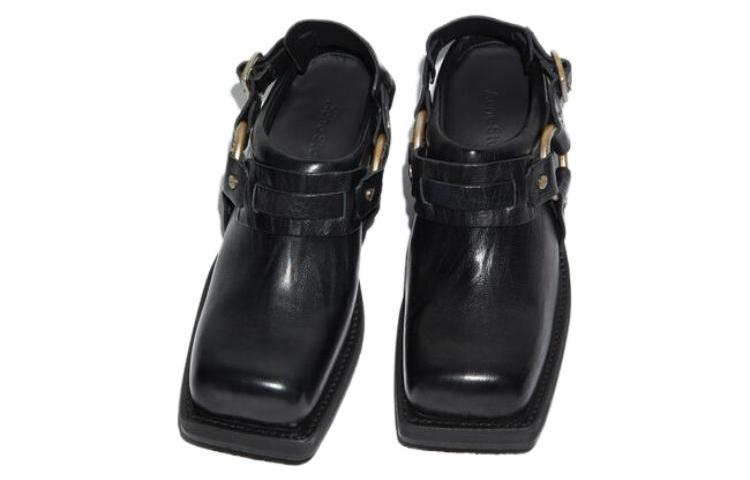 Lookbook Acne Studios 皮革休閒時尚休閒單鞋 2公分 女款 黑色