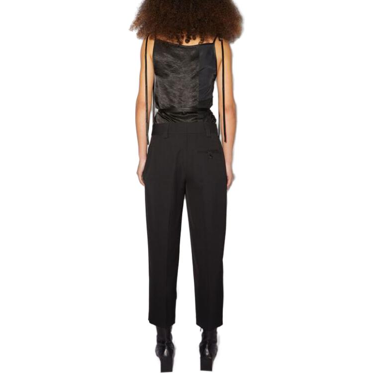 Shop (W) Acne Studios Celana Hitam Mid-Rise Cropped Tailored. AK0410-900