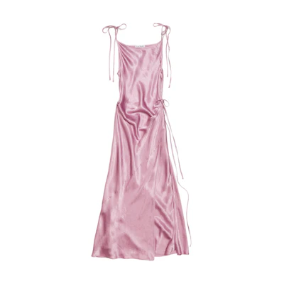 (Women) Acne Studios Minimalist Satin Midi Slip Dress Women’s Lilac Purple A20752-ADI