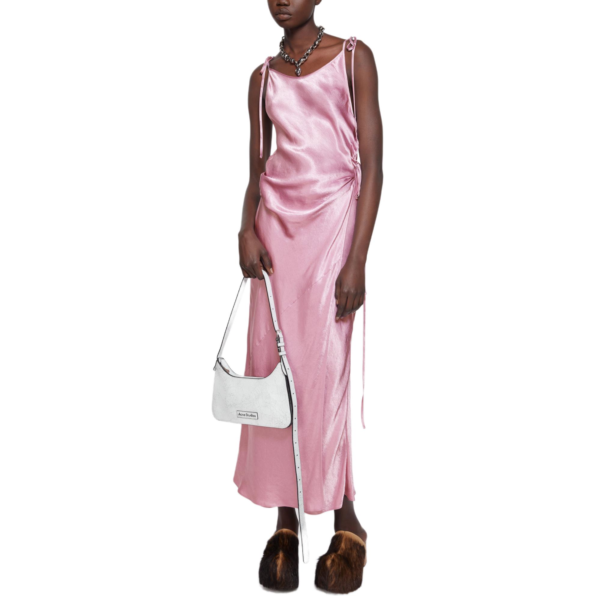 Purchase (W) Acne Studios Gaun Satin Midi Minimalis Wanita Ungu Lilac. A20752-ADI