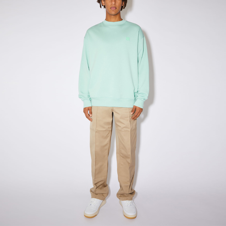 Lookbook (Women) Acne Studios Mint Mambo Smile Logo Relaxed Crewneck Sweatshirt Women Mint Green CI0010-ABG