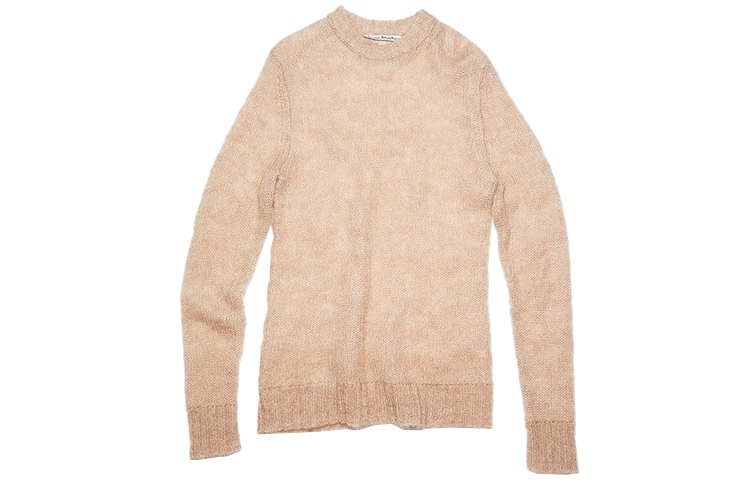 Order (W) Acne Studios Mohair Knit Crewneck Sweater Beige Lelaki/Wanita. A60285-COW