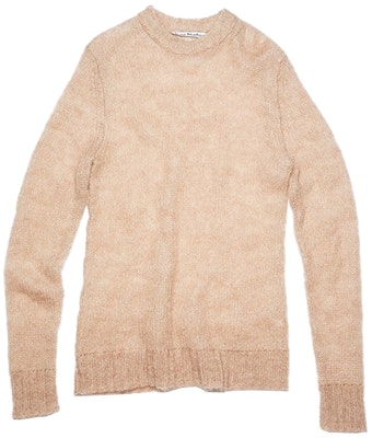 (W) Acne Studios Mohair Knit Crewneck Sweater Beige Lelaki/Wanita. A60285-COW Order (W) Acne Studios Mohair Knit Crewneck Sweater Beige Lelaki/Wanita. A60285-COW