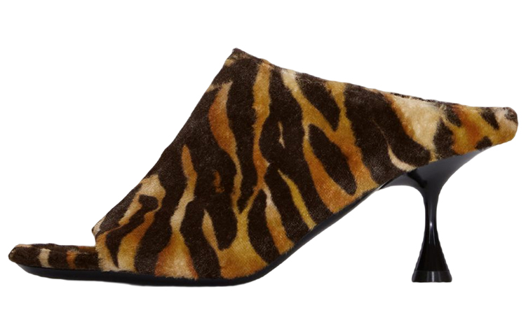 (W) Acne Studios Mule 'Bell Tiger Print Black Brown'