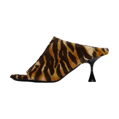 (W) Acne Studios Mule 'Bell Tiger Print Black Brown'