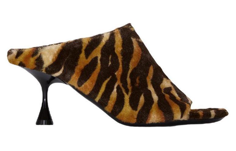 (W) Acne Studios Mule 'Bell Tiger Print Black Brown' 圖 2
