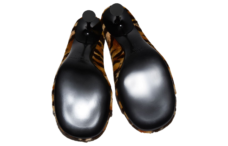 (W) Acne Studios Mule 'Bell Tiger Print Black Brown' 圖 6