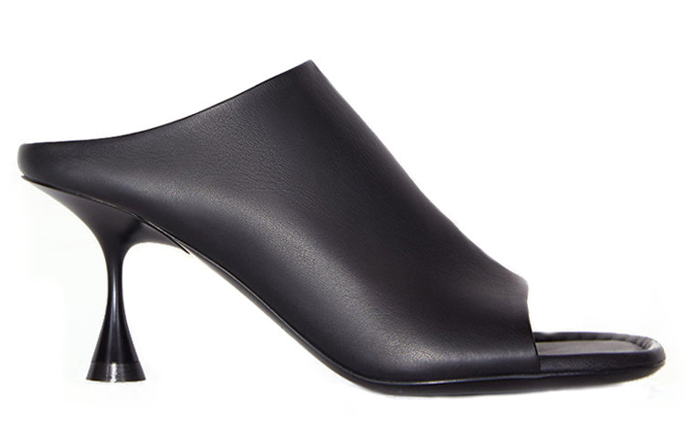 Order (W) Acne Studios Hak Tinggi Terbuka 'Kulit Domba Hitam' AD0427-900