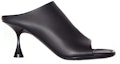 Order (W) Acne Studios Tumit Tinggi Terbuka 'Black Lambskin' AD0427-900