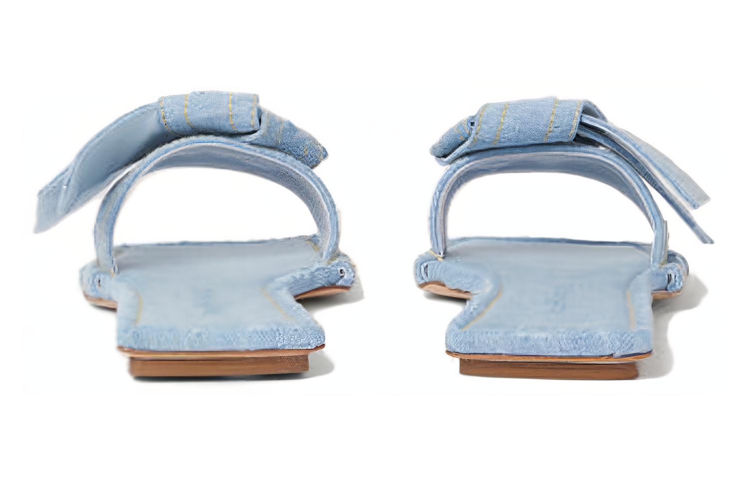 Shop (W) アクネ クロスストラップスライドサンダル (ライトブルー) AD0602-228