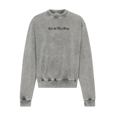 (Women) Acne Studios Oversized Crewneck Sweatshirt Grey Long Sleeve CI0182-DJO