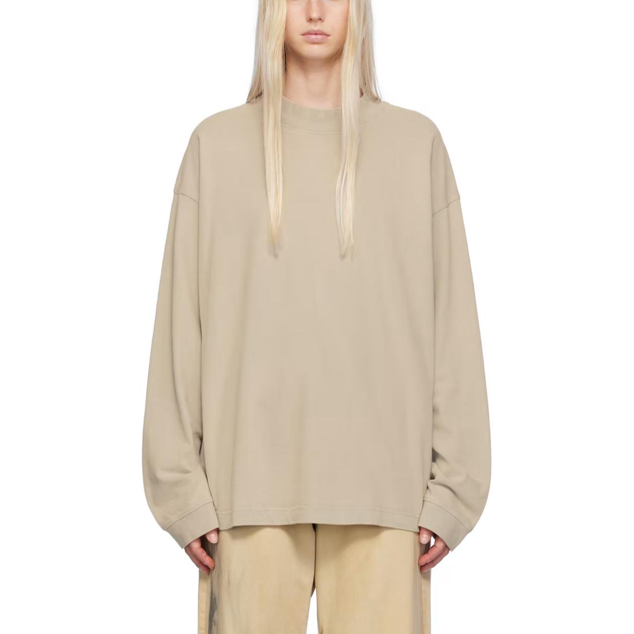 (Women) Acne Studios Oversized Crewneck Sweatshirt Light Beige CL0220-DOG