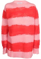 (Women) Acne Studios Oversized Distressed Striped Sweater Orange. A60243-101 (Women) Acne Studios Oversized Distressed Striped Sweater Orange. A60243-101