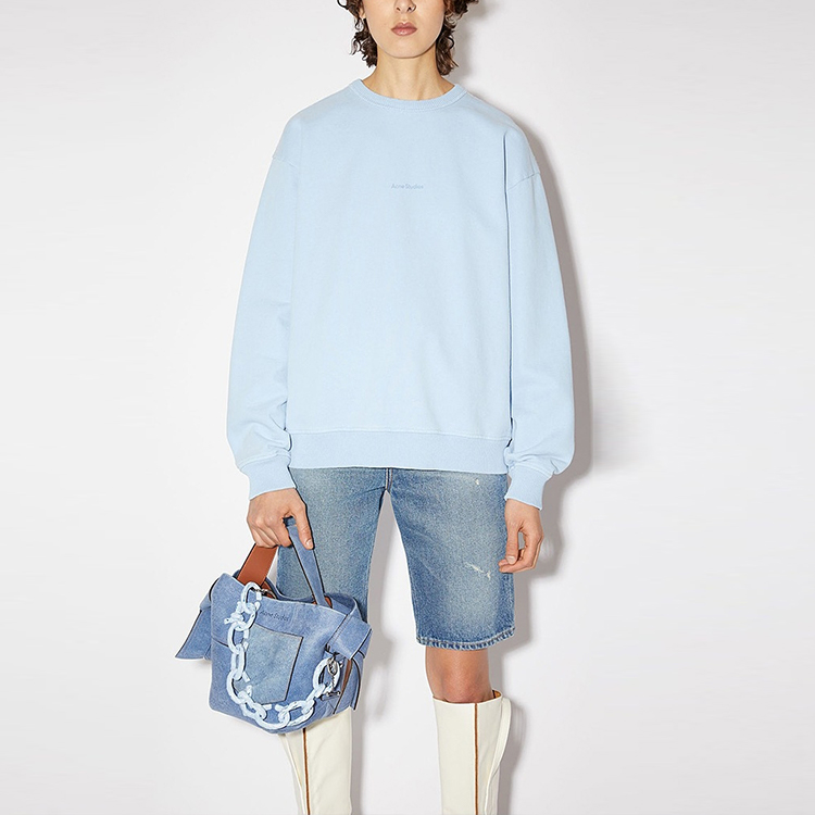 (Women) Acne Studios Oversized Logo Sweatshirt Blue AI0067-AAS 圖 3