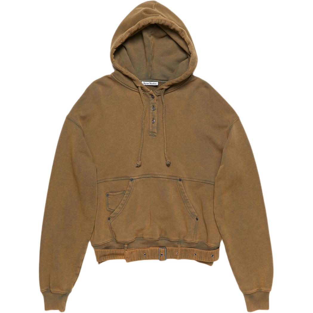 (Women) Acne Studios Oversized Vintage Hoodie  Brown Mud Color. AI0156-DLD