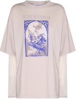 (Women) Acne Studios Pattern Print Layered Long Sleeve Crewneck T-Shirt Beige Women. AL0322-AEK (Women) Acne Studios Pattern Print Layered Long Sleeve Crewneck T-Shirt Beige Women. AL0322-AEK