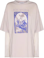 Order (W) Acne Studios 女款圖案印花拼接長袖圓領T恤 米色 AL0322-AEK