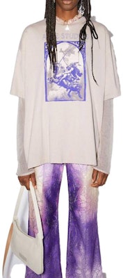 (Women) Acne Studios Pattern Print Layered Long Sleeve Crewneck T-Shirt Beige Women. AL0322-AEK Lookbook (Women) Acne Studios Pattern Print Layered Long Sleeve Crewneck T-Shirt Beige Women. AL0322-AEK