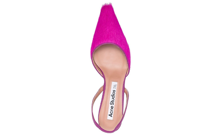 (W) Acne Studios Pointed Toe Chunky Heel 'Purple Pink' 圖 3