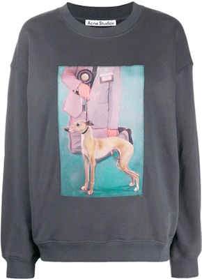 (W) Acne Studios 小狗印花長袖衛衣 石板灰 AI0074-BHR101 Order (W) Acne Studios 小狗印花長袖衛衣 石板灰 AI0074-BHR101