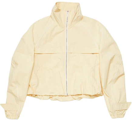 (Women) Acne Studios Raglan Sleeve Zip-Up Jacket Warm White with Logo Detail A90599 Order (Women) Acne Studios Raglan Sleeve Zip-Up Jacket Warm White with Logo Detail A90599