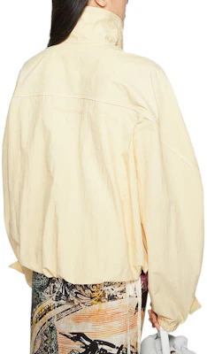 (Women) Acne Studios Raglan Sleeve Zip-Up Jacket Warm White with Logo Detail A90599 Lookbook (Women) Acne Studios Raglan Sleeve Zip-Up Jacket Warm White with Logo Detail A90599