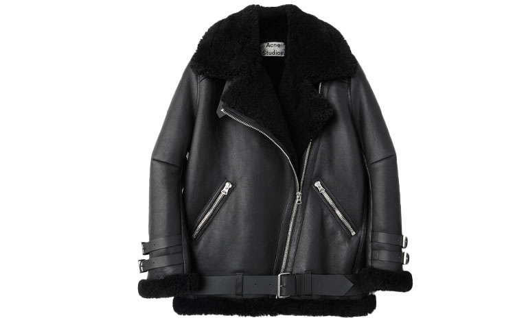 (Women) Acne Studios Shearling Aviator Jacket Black 1AQ173-Z32