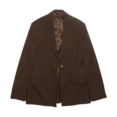 (Women) Acne Studios Single-Breasted Blazer in Solid Brown AH0252-ADO