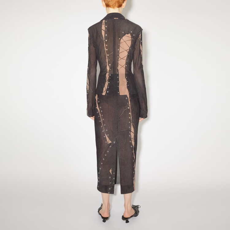 (Women) Acne Studios Slim Fit Long Sleeve Single-Breasted Jacket AH0259-AIP 圖 4