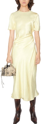 (W) Acne Studios Slim Fit Plain Leher Bulat Kuning Baju Lengan Pendek. A20585-DFK Lookbook (W) Acne Studios Slim Fit Plain Leher Bulat Kuning Baju Lengan Pendek. A20585-DFK