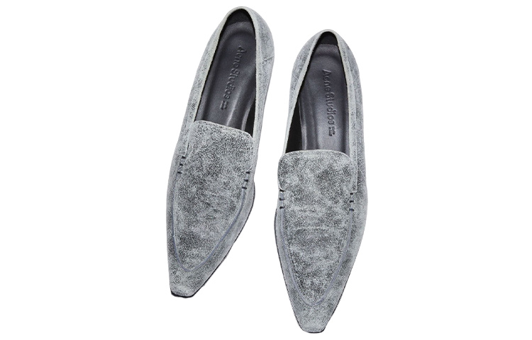 Lookbook Acne Studios 皮革 時尚套腳 女士休閒單鞋 女款 黑米