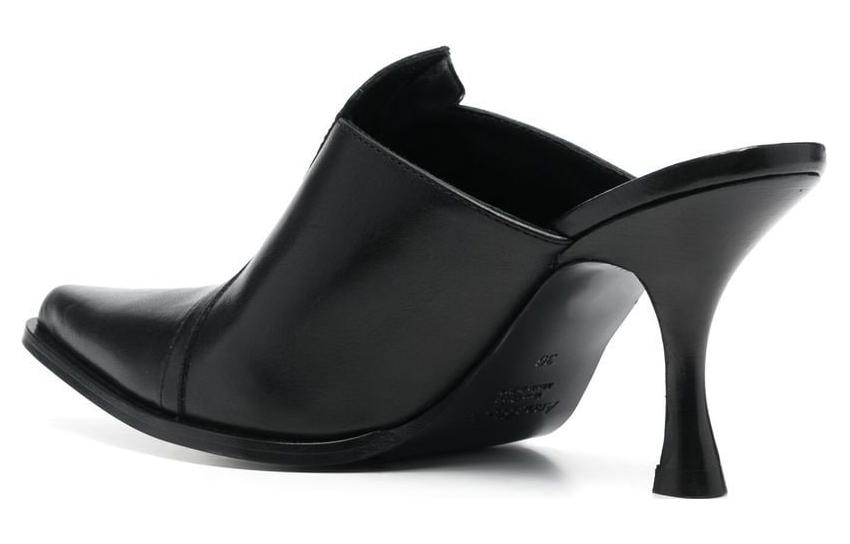 (W) Acne Studios Slip-On Heeled Sandal 'Black Calfskin' 圖 4