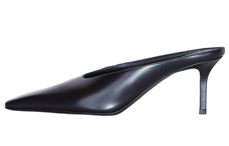 (W) Acne Studios Slip-On High Heel Sandal 'Black Leather'