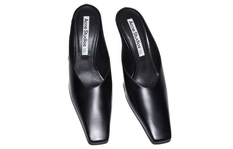 (W) Acne Studios Slip-On High Heel Sandal 'Black Leather' 圖 3
