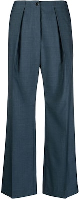 (W) Acne Studios 纯蓝色按钮休闲裤。 AK0681AAJ Buy (W) Acne Studios 纯蓝色按钮休闲裤。 AK0681AAJ