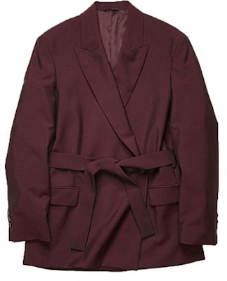 (W) Blazer Rojo Cruzado Doble con Cinturón de Acne Studios. AH0108-AUB Order (W) Blazer Rojo Cruzado Doble con Cinturón de Acne Studios. AH0108-AUB