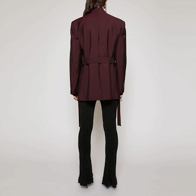 (W) Blazer Rojo Cruzado Doble con Cinturón de Acne Studios. AH0108-AUB Shop (W) Blazer Rojo Cruzado Doble con Cinturón de Acne Studios. AH0108-AUB