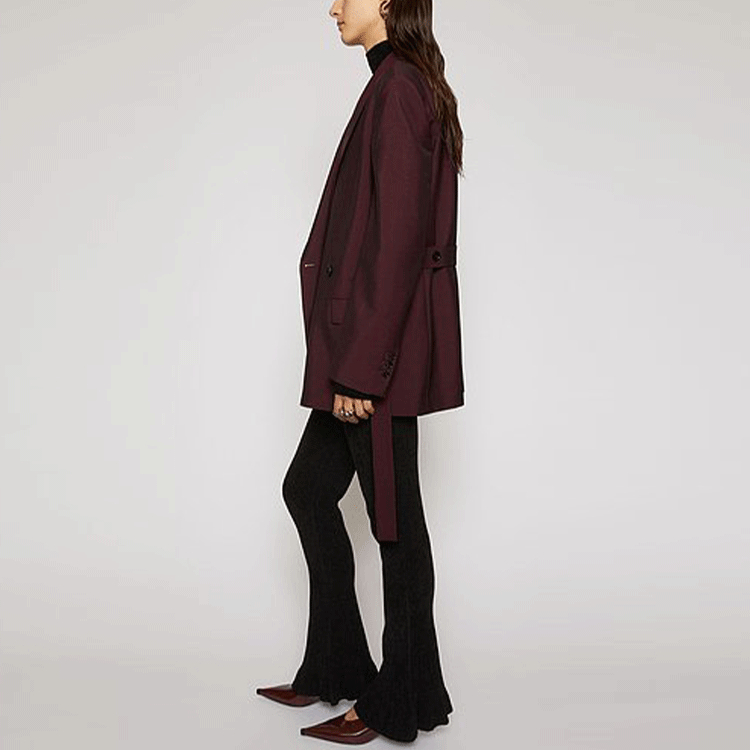 Purchase (W) Blazer Rojo Cruzado Doble con Cinturón de Acne Studios. AH0108-AUB