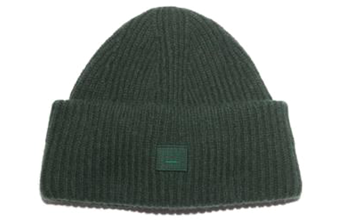 (Women) Acne Studios Solid Knit Wool Beanie Women’s Dark Green C40270AAZ