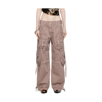 (Women) Acne Studios Solid Purple Casual Workwear Pants Women’s Pastel Lilac. AK0704CTL