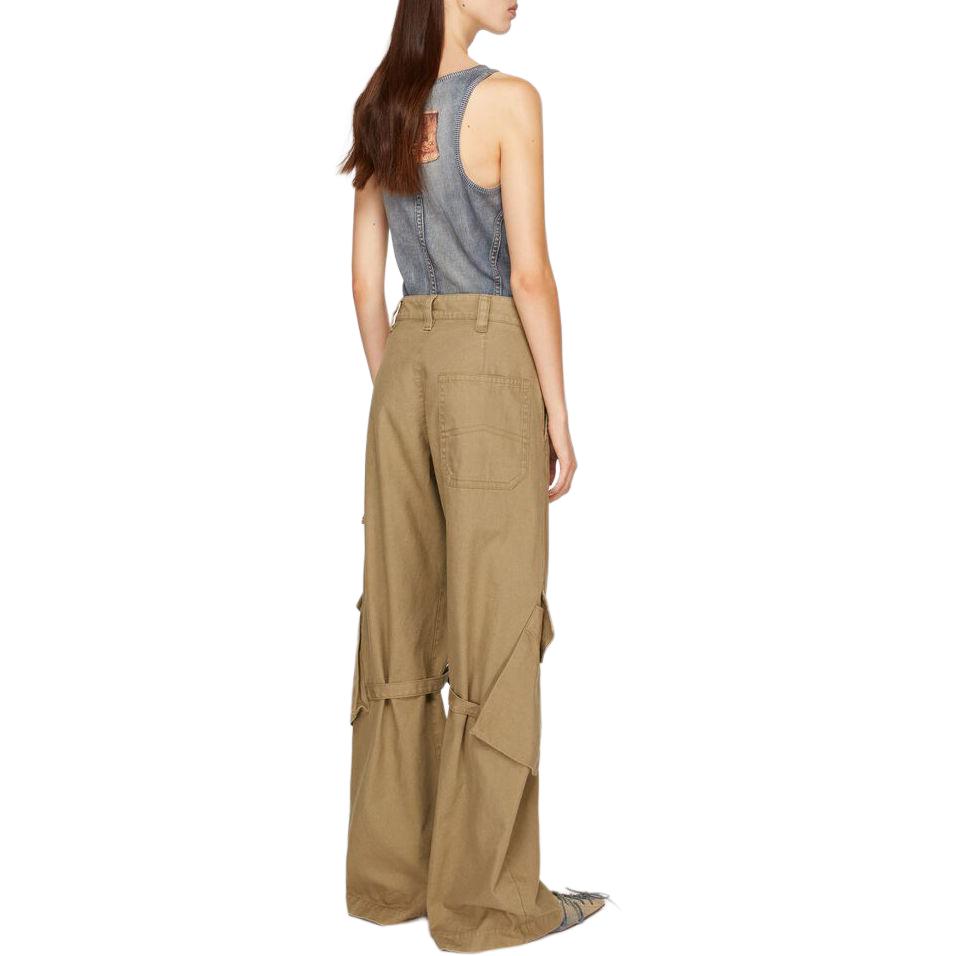 Shop (W) Pantalones Cargo Sueltos Acne Studios Solid Zip - Beige Frío. AK0754-AE5