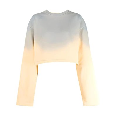(Women) Acne Studios Spray Paint Crewneck Sweatshirt Blue/Yellow AI0085-CN4