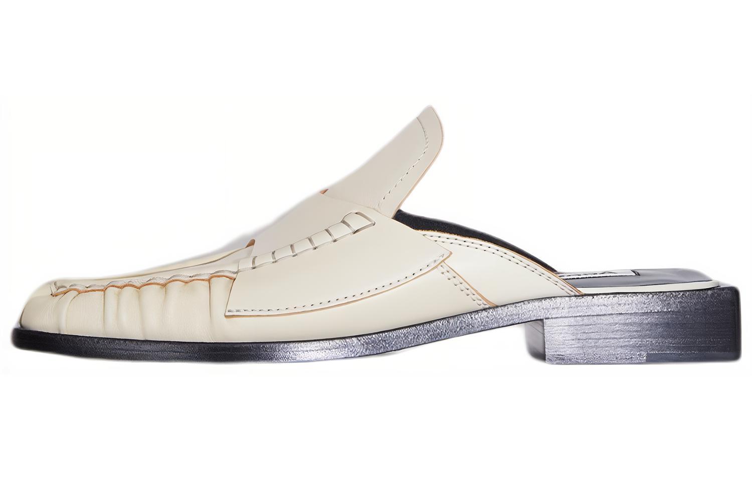 Buy (W) Acne Studios Sepatu Hak Kotak Mule 'Beige' AD0470-AEG