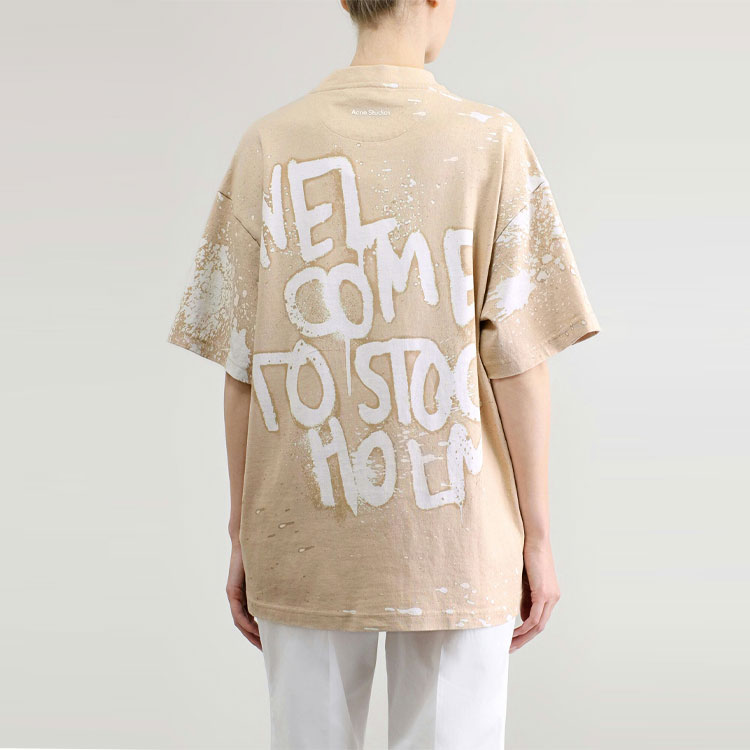 (Women) Acne Studios SS21 Logo Print Crewneck Short Sleeve T-Shirt Light Brown AL0207-ECRU 圖 5